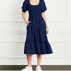 Hill House Louisa Nap dress in Navy Blue Crepe NWT